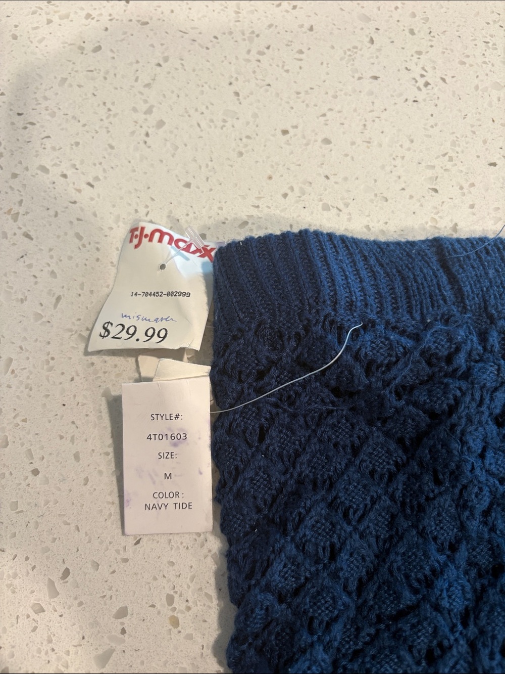 Olive & Oak Women's Cable Knit Crew  skirt - Navy Tide